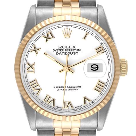 rolex datejust stahl römische zahlen onyssteel